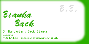 bianka back business card